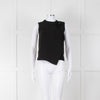 Balenciaga Black Sleeveless Draped Panel Top