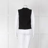 Balenciaga Black Sleeveless Draped Panel Top