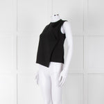 Balenciaga Black Sleeveless Draped Panel Top