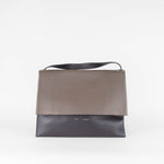 Celine Taupe Navy Tri-Colour Leather Shoulder Bag