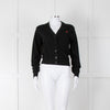 Ami Black Button Up Cardigan with Red Heart