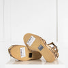 Celine Brown Jacquard Wedge Sandal