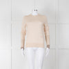 Victoria Beckham Beige Wool Jumper with Monogram