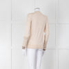 Victoria Beckham Beige Wool Jumper with Monogram