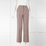 Stella McCartney Cream Red Houndstooth Trousers