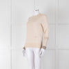 Victoria Beckham Beige Wool Jumper with Monogram