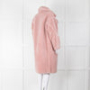 Meteo by Yves Salomon Pink Wool Oversized Teddy Coat