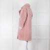 Meteo by Yves Salomon Pink Wool Oversized Teddy Coat