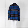 Anine Bing Blue Plaid Samone Oversized Shacket