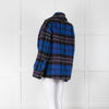 Anine Bing Blue Plaid Samone Oversized Shacket