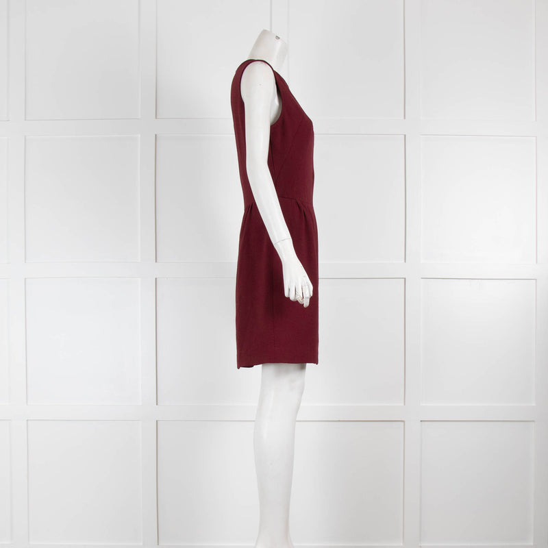 Sandro Burgundy Sleeveless Shift Dress