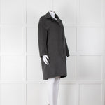 Prada Dark Grey Cashmere Angora Mix Unlined Coat