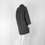 Prada Dark Grey Cashmere Angora Mix Unlined Coat