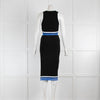 Rag & Bone Black Elasticated Skirt & Top with Blue & White Stripe Hem