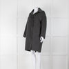 Prada Dark Grey Cashmere Angora Mix Unlined Coat