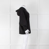 Raey Black Zip Up Hoodie with Pocket Seam Detailing