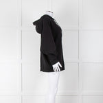 Raey Black Zip Up Hoodie with Pocket Seam Detailing