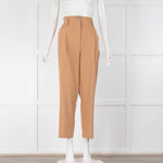 Marella Tan Front Pleat Trousers