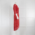 Lover Red Lace Knee Length Dress With Slip