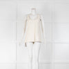 RAEY Ivory Plonge Leather Vest Top