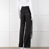 Alexander McQueen Black Wool Trousers With Fringing