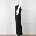 Alexander McQueen Black Wool Trousers With Fringing