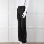 Alexander McQueen Black Wool Trousers With Fringing