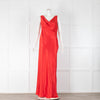 Staud Ashanti Red Rose Satin Maxi Dress