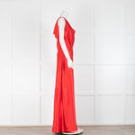 Staud Ashanti Red Rose Satin Maxi Dress