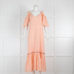 Pitusa Peach Cotton Maxi Dress