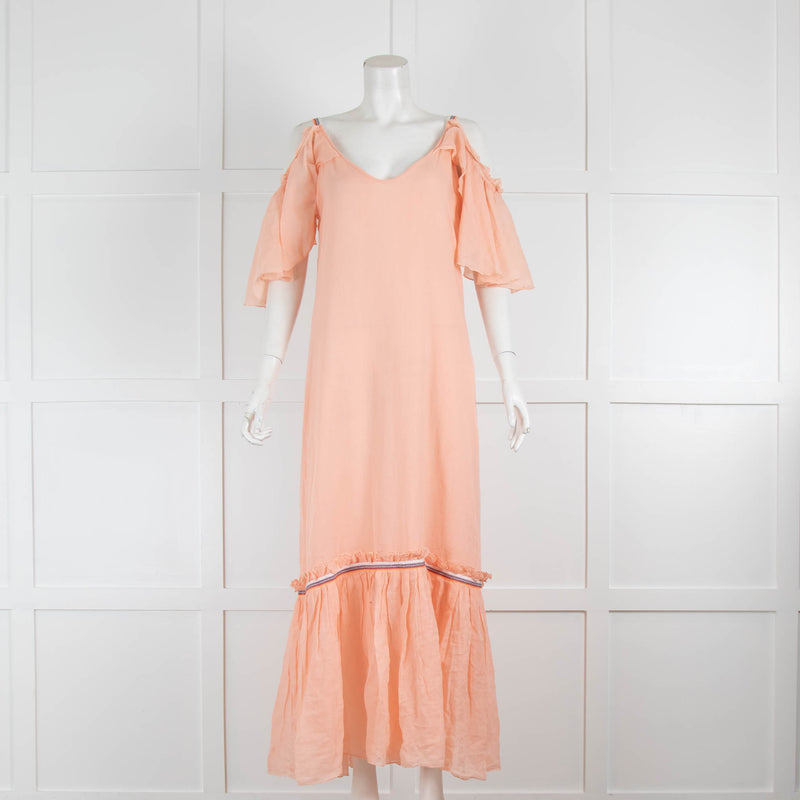 Pitusa Peach Cotton Maxi Dress