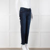 DL1961 Dark Blue Raw Hem Straight Leg Jeans