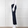 DL1961 Dark Blue Raw Hem Straight Leg Jeans