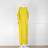 RAEY Chartreuse Drape Side Crepe Dress