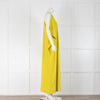 RAEY Chartreuse Drape Side Crepe Dress