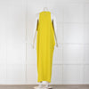 RAEY Chartreuse Drape Side Crepe Dress