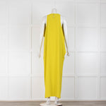 RAEY Chartreuse Drape Side Crepe Dress