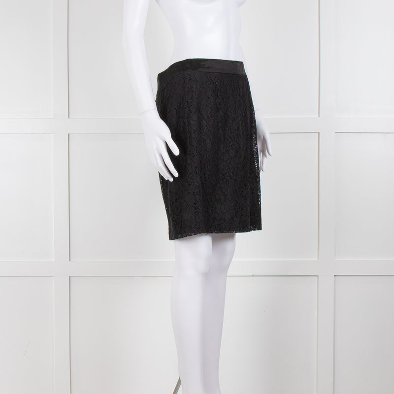 Dolce & Gabbana Black Lace Pencil Skirt