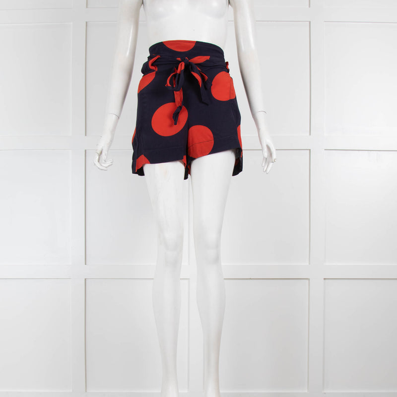 Vivienne Westwood Anglomania Navy & Red Patterned Shorts