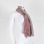 Brora Pink Cashmere Tassell Scarf