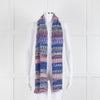 Missoni Pink Blue Metallic Thread Long Scarf