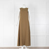 Asceno Khaki Green The Tallin Dress Viscose Crepe