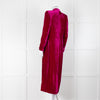 NRBY Fuchsia Pink Velvet Long Coat