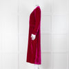 NRBY Fuchsia Pink Velvet Long Coat