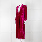 NRBY Fuchsia Pink Velvet Long Coat