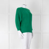 Ba&sh Green Angora Knot Back Sweater