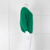 Ba&sh Green Angora Knot Back Sweater