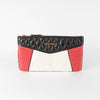 Miu Miu Black/Red/Cream Leather Clutch