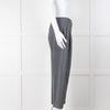 Stella McCartney Grey Cropped Pleated Wool Trousers