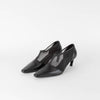 Toteme The 60mm Black Leather And Mesh Mid Heel Pump